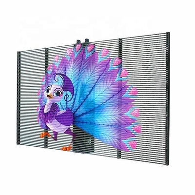 Beli P3.91-7.8 Panel tampilan LED transparan 1000x1000mm Jendela kaca bercahaya tinggi online manufacture