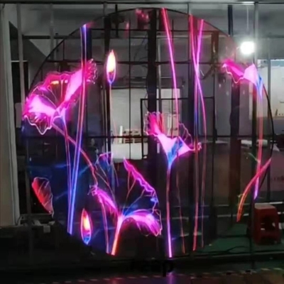 Beli Bulat P3.97-7.81 LED Video Panel Tembok transparan jendela penuh warna online manufacture